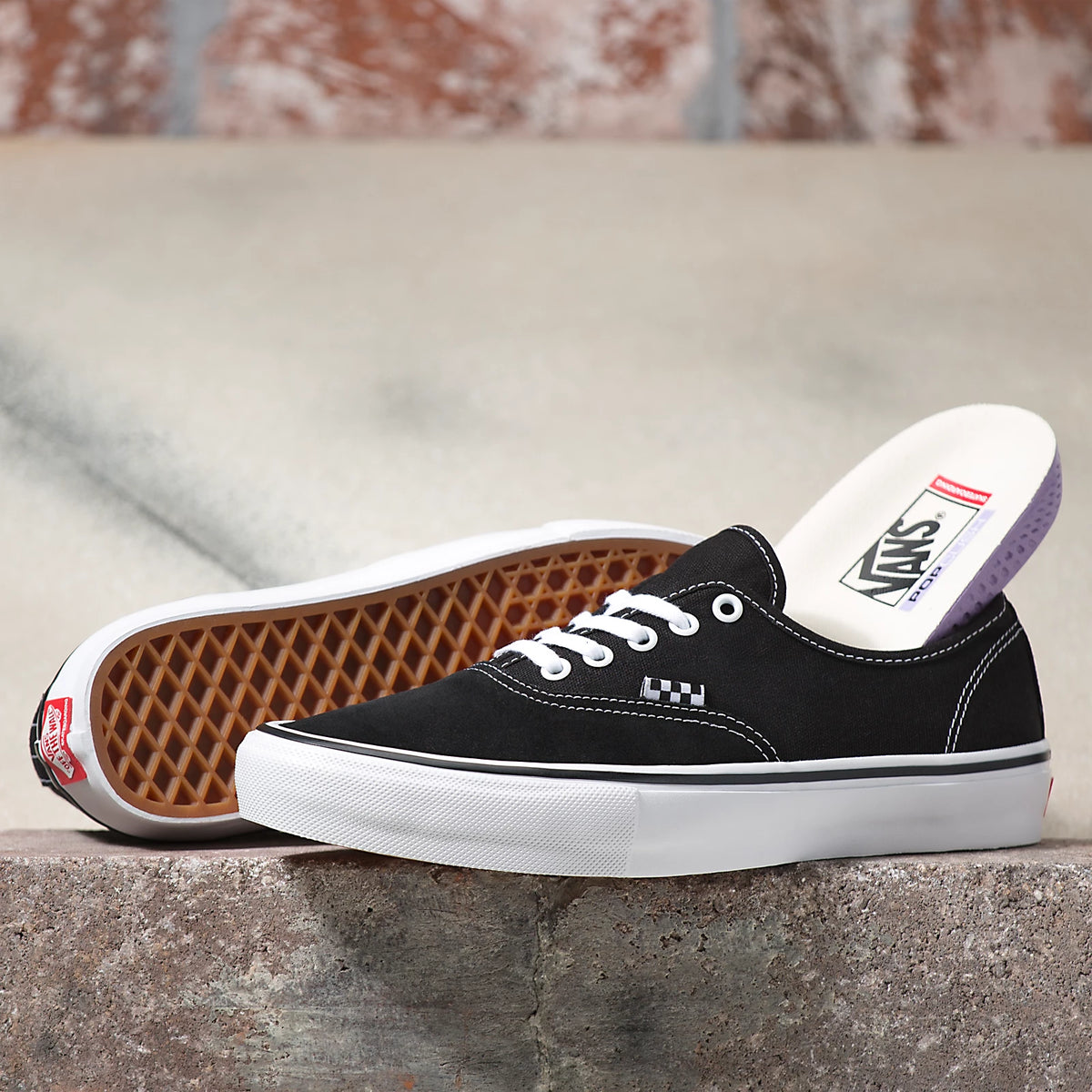 Vans Skate Authentic Blk Wht Milo Snow and Skate