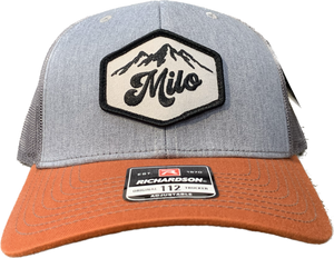 Milo Mountain 112 Trucker Hat (Grey/Rust)