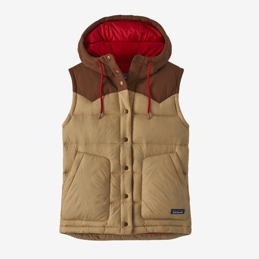 Patagonia Women s Bivy Hoodie Vest Tinamou Tan Milo Snow and Skate
