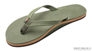 Rainbow Limited Edition Narrow Strap Womens Sandal (Forest Green)