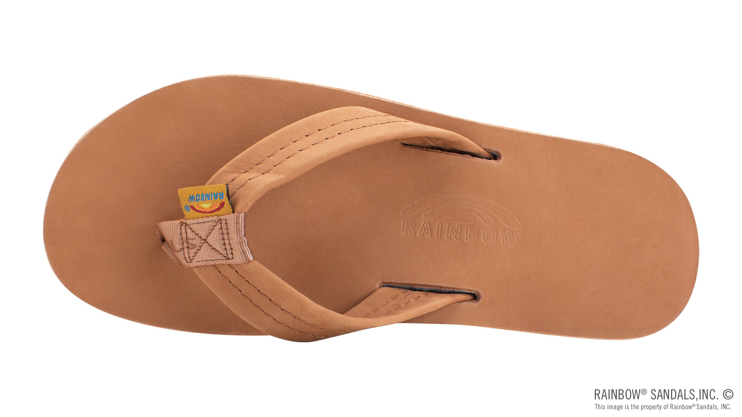 Rainbow 301 Premium Leather Mens Sandal (Tan/Blue) – Milo Snow and