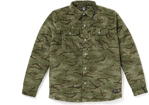 Volcom Bowered Fleece Long Sleeve Shirt (Squadron Green)