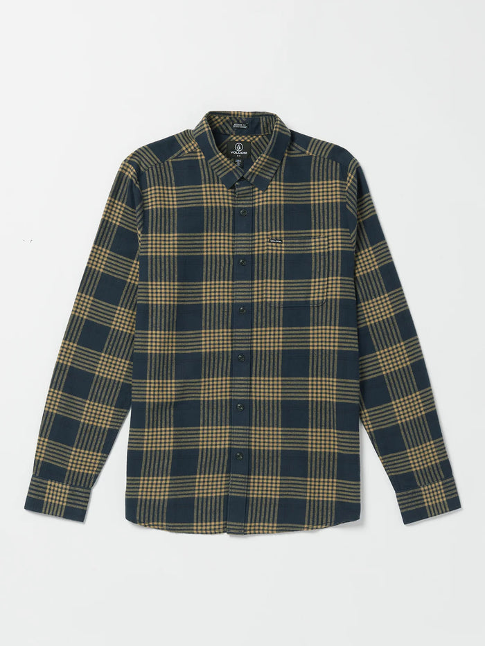 Volcom Caden Plaid LS Flannel (Navy)