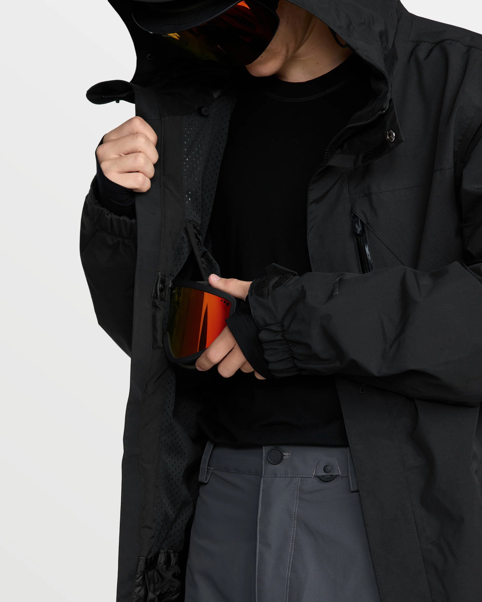 VOLCOM スノーボードジャケット M ブラック/ターコイズ ウィンター