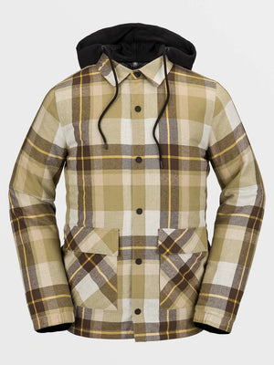 Volcom INSULATED RIDING FLANNEL - KHAKIEST
