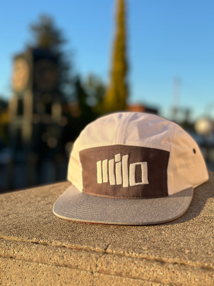 Milo Bustah Dos Cotton Twill 5-Panel (White/Grey/Red)