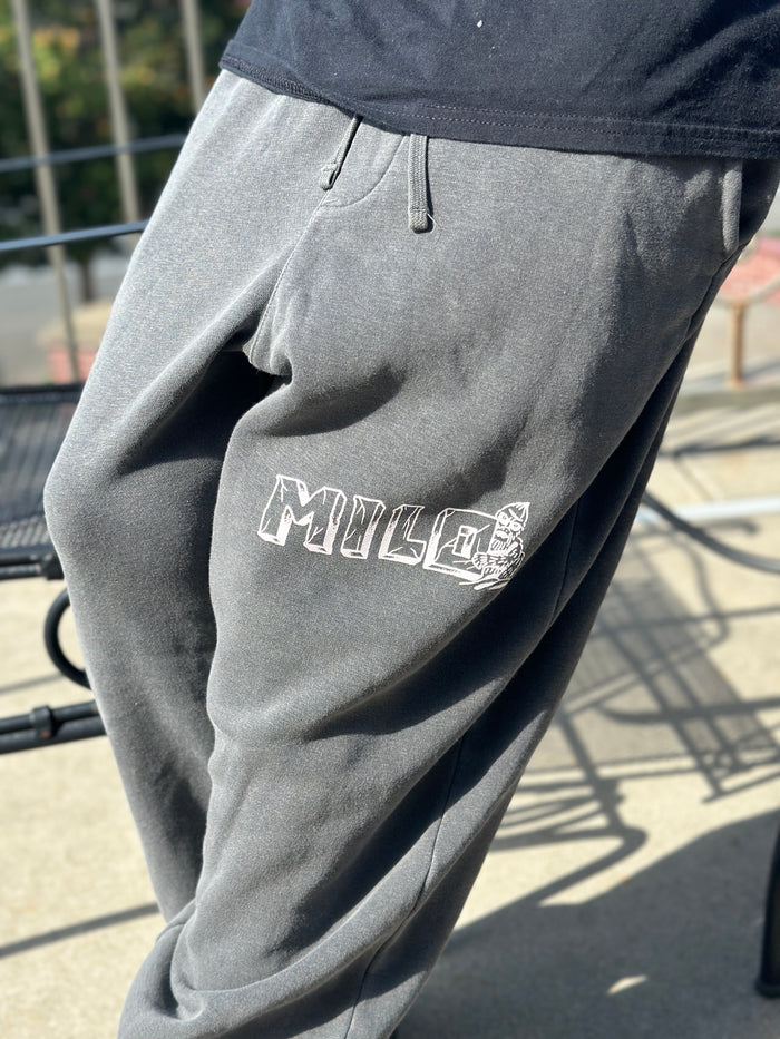 Milo Yeti Pigment Dyed Sweatpants (Washed Black)