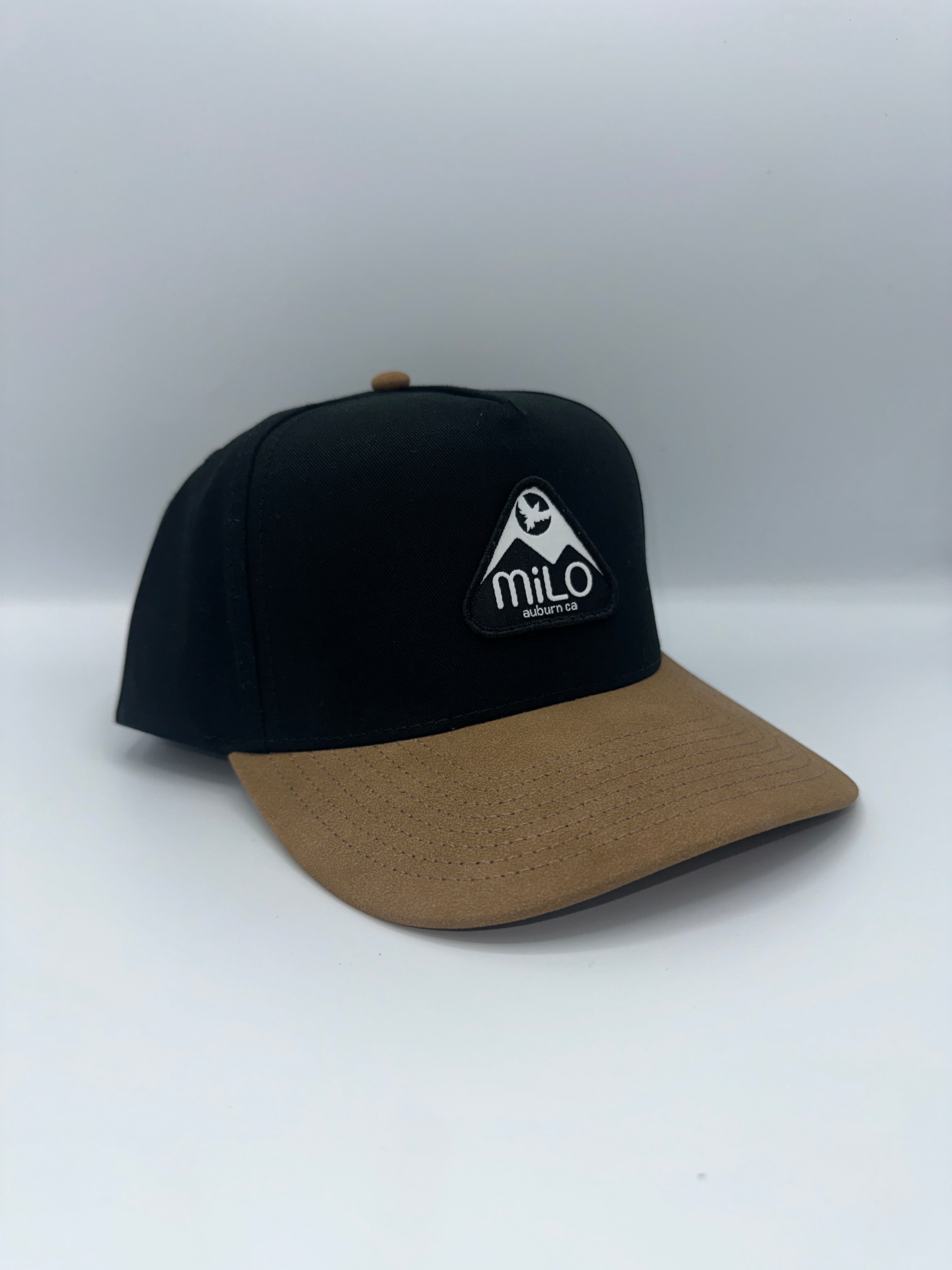 Milo Full Moon Structured Snapback (Black/Mocha Suede) – Milo Snow