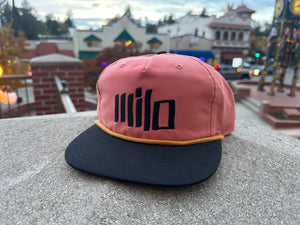 Milo Bustah Dos Nylon Rope Snapback (Salmon/Black/Gold)