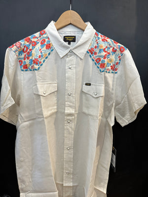 Seager Flora Amarillo S/S Button Up (White Vintage)