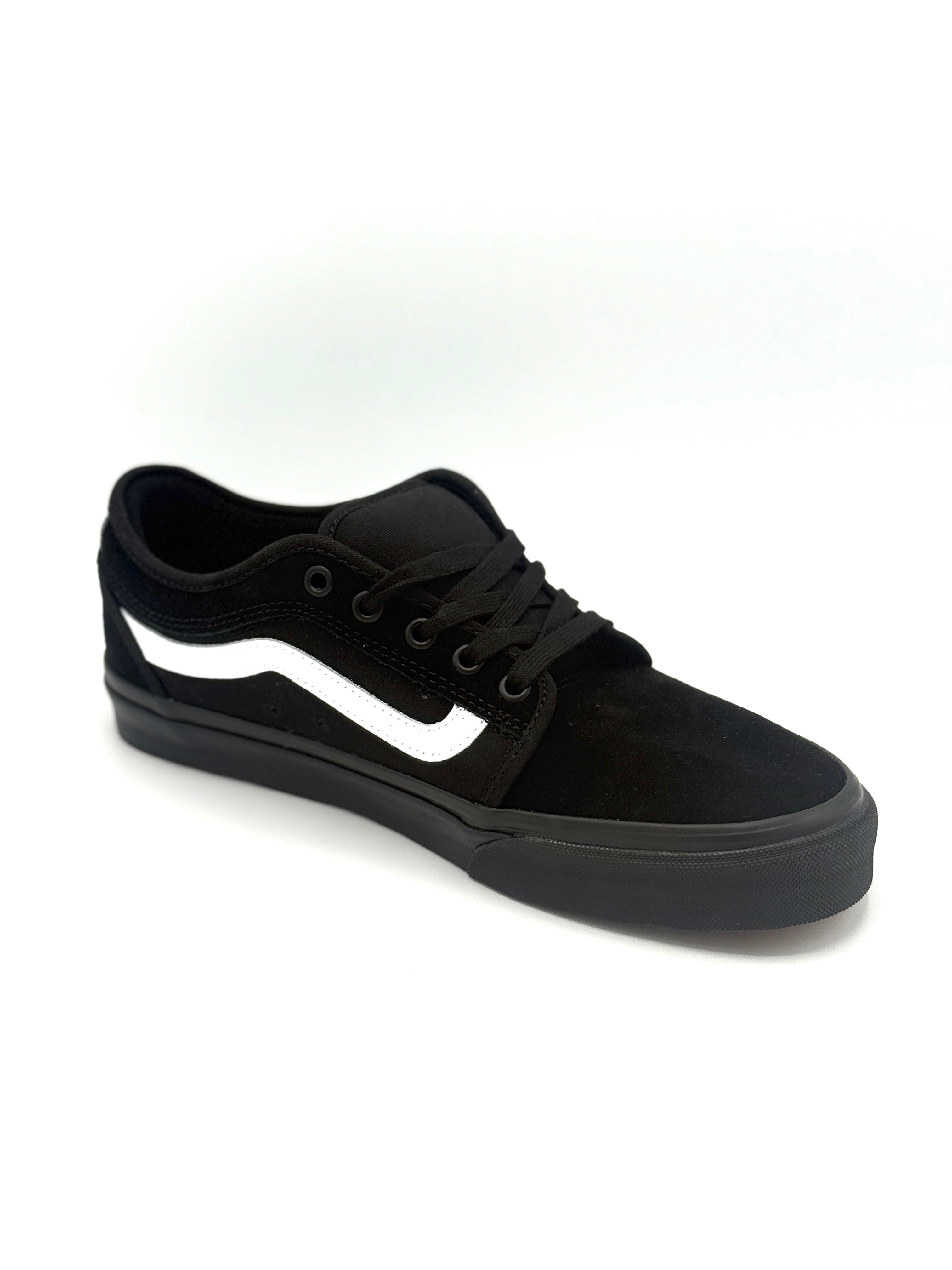 Vans Skate Chukka Low Sidestripe (Black/Black/White) – Milo Snow