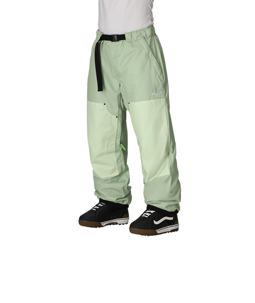 686 Huf Double H Shell Pant (Huf Green Colorblock) – Milo Snow and
