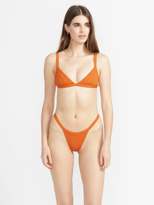 Volcom So Current Triangle Bikini Top (Burnt Sienna)
