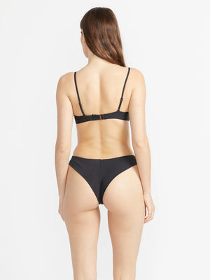Volcom Simply Seamless U-wire Bikini Top (Black)