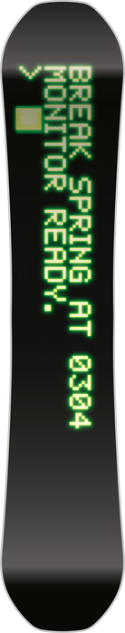 Digital display on a black background with green text