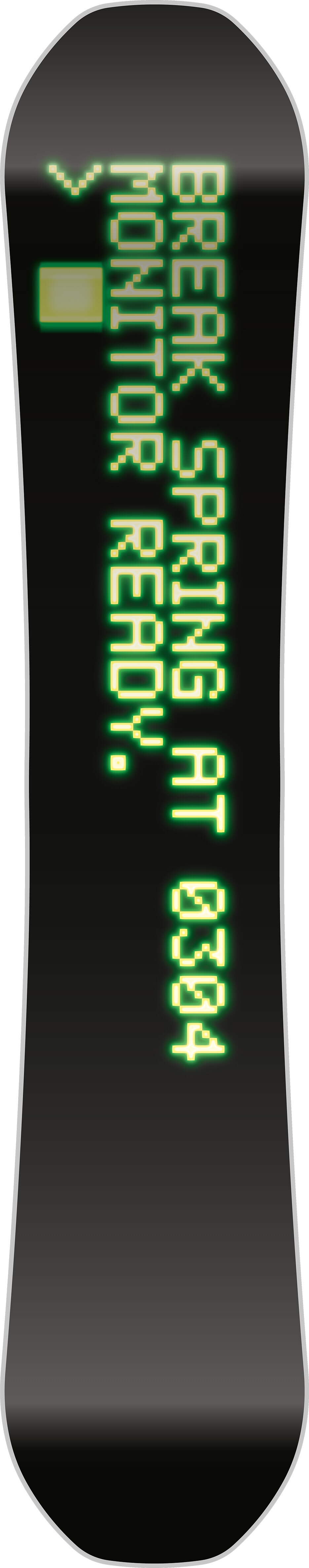Digital display on a black background with green text