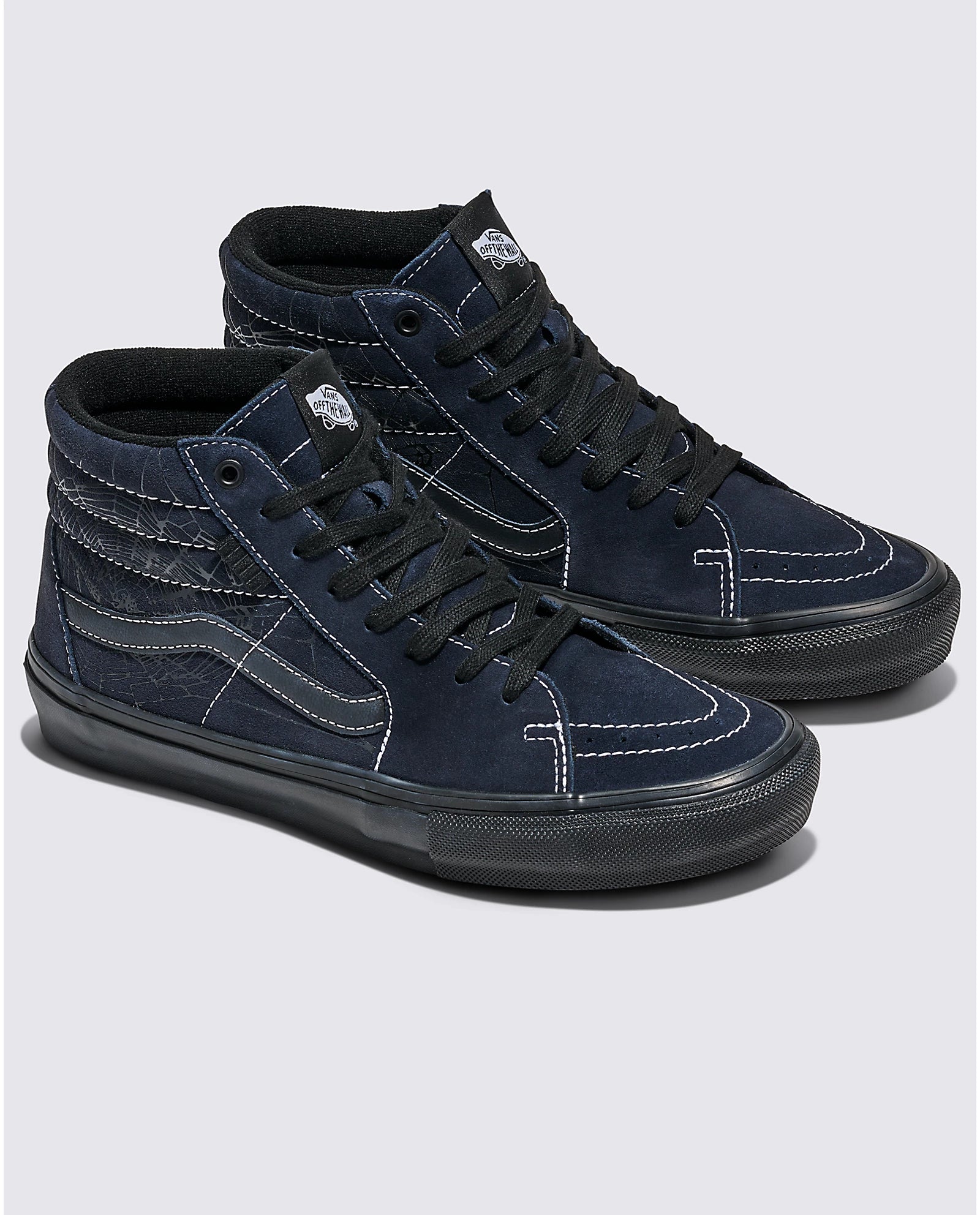 Vans Skate Sk8 Hi Shoes Web Dark Grey Black 10