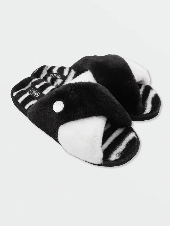 Volcom Lil Slip Slipper (Black/White)