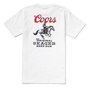 Seager X Coors Banquet Beer Run Tee White