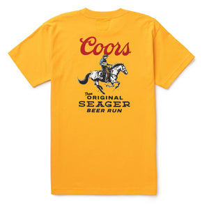 Seager X Coors Banquet Beer Run Tee Yellow
