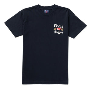 Seager X Coors Banquet Camp Out Tee Navy