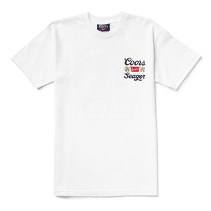 Seager X Coors Banquet Camp Out Tee White