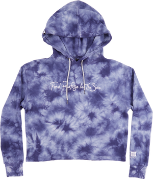 Salty Crew Sand Set Crop Hoody (Navy Tie Dye)