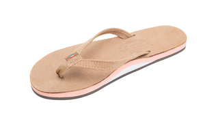 Rainbow Tropics Premium Leather Sandal (Melon)