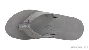 Rainbow 301 alts Premium Leather Mens Sandal (Grey)