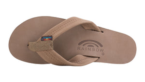 Rainbow 301 alts Premium Leather Womens Sandal (Dark Brown)
