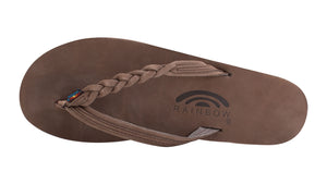Rainbow Flirty Braidy Premium Leather Sandal (Expresso)