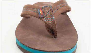 Rainbow 301 Premium Leather Mens Sandal Blue Expresso Milo Snow and Skate