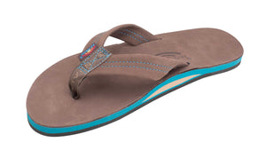 Rainbow 301 Premium Leather Mens Sandal (Blue Expresso)