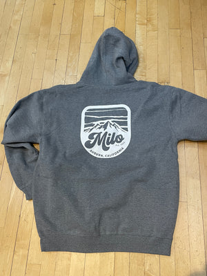 Milo Mountain Crest Hoody (Dark Heather Grey)