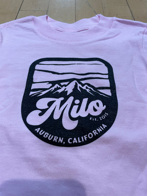 Milo Mountain Baby Onesie (Pink)