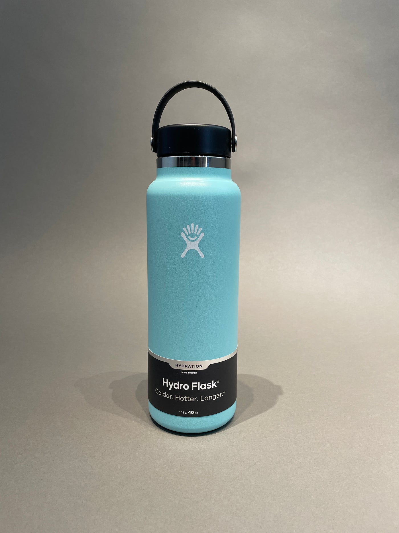 Hydro Flask Wide Mouth 40 oz. Bottle with Straw Lid Black