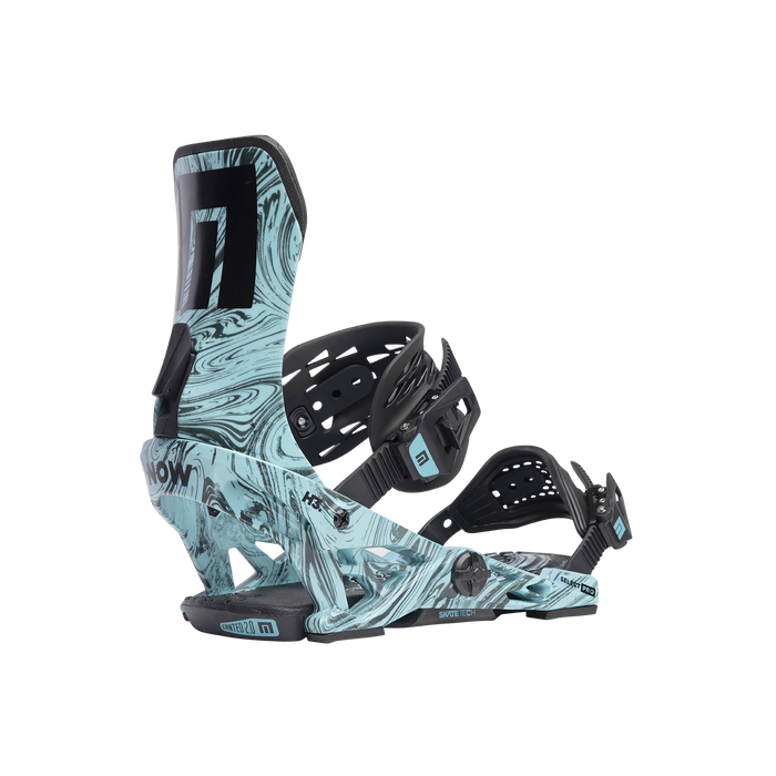 Now Select Pro Snowboard Bindings (Aqua Swirl)2023
