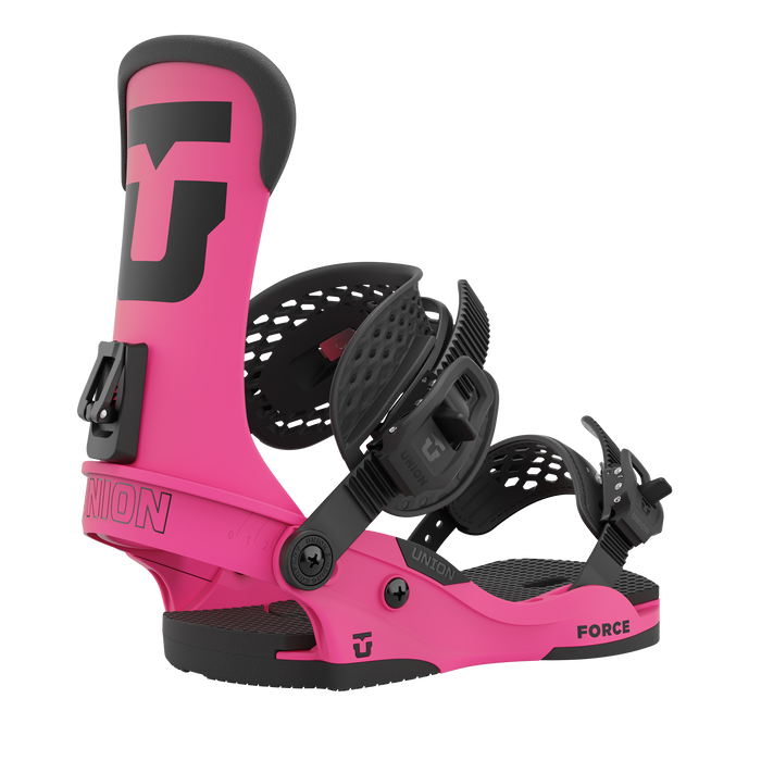 Union Force Snowboard Bindings 2023 (Hot Pink)