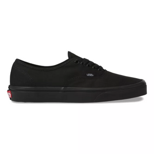 Vans authentic leather all black sales