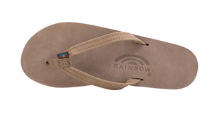 Rainbow 301 altn Narrow Strap Premium Leather Womens Sandal (Dark Brown)