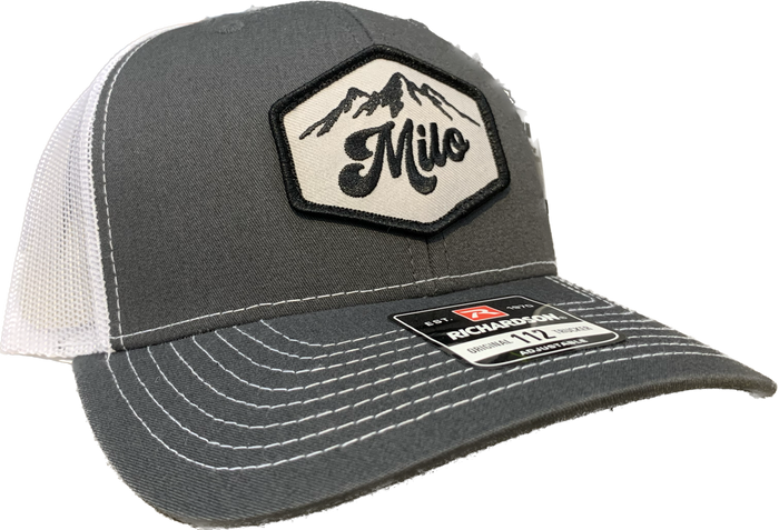 Milo Mountain 112 Trucker Hat (Charcoal/White)