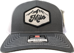 Milo Mountain 112 Trucker Hat (Charcoal/White)