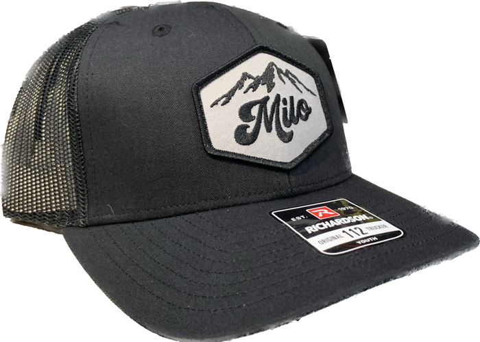 Milo Mountain 112 Youth Trucker Hat (Black)
