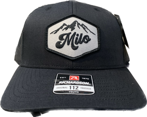 Milo Mountain 112 Youth Trucker Hat (Black)